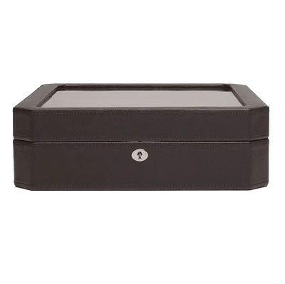 WOLF 15-Piece Leather Watch Box