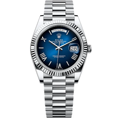 Rolex Day-Date Platinum with Blue Ombre Dial 40mm