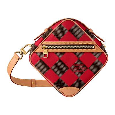 Louis Vuitton Chess Messenger Bag Damier Pop Red
