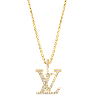 LV Large Pendant, Yellow Gold And Diamonds