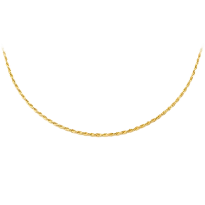 1MM Rope 14k Solid Gold Chain 16"
