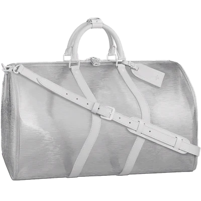 Louis Vuitton Keepall Bandouliere Wavy 50 Epi Plage White