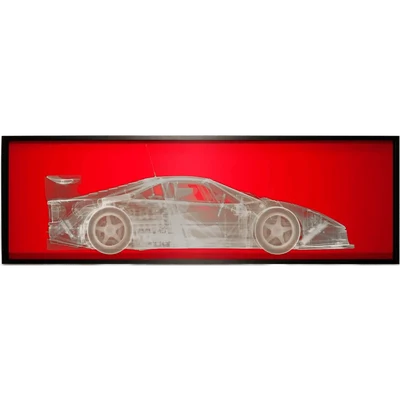 "Silver Ferrari F40 on Red" 2025