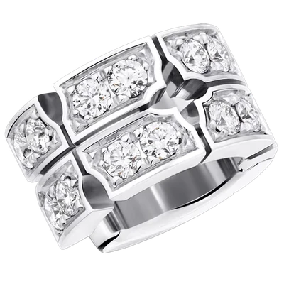 Tumbler Earcuff, White Gold and Diamonds