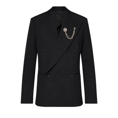 Double-Breasted Tailored Wool Jacket