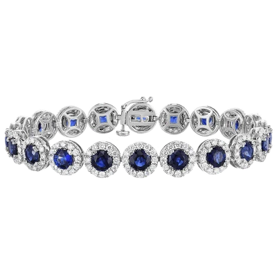 Ladies Sapphire and Diamond Bracelet 12.52 Carats Sapphires