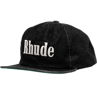 RHUDE logo-embroidered denim baseball cap