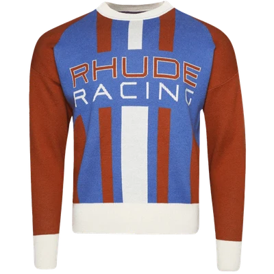 RHUDE logo intarsia wool jumper