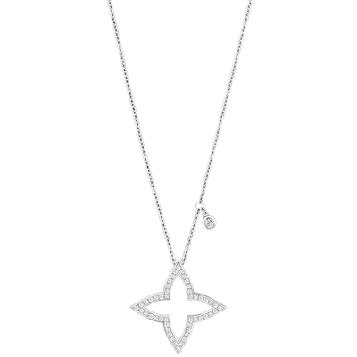Ombre Blossom Pendant, White Gold and Diamonds