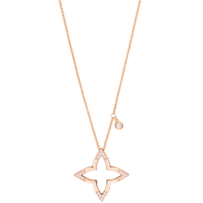 Ombre Blossom Pendant, Pink Gold and Diamonds