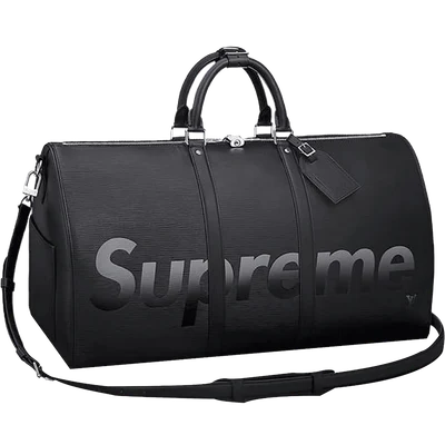 Louis Vuitton x Supreme Keepall Bandouliere Epi 55 Black