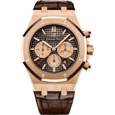 Audemars Piguet Royal Oak Rose Gold Chronograph Chocolate Dial 41mm
