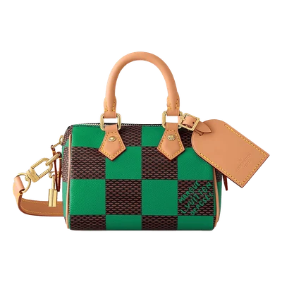 Louis Vuitton Nano Speedy Bandoulière Damier Pop Green