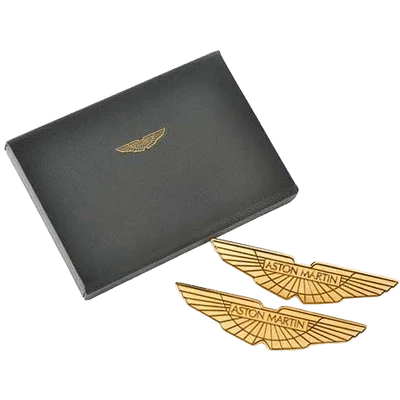 24-Carat Gold Plated Aston Martin Wings Badges