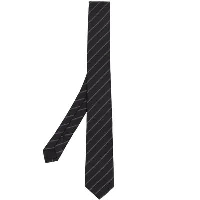 Saint Laurent stripe-print pointed tie
