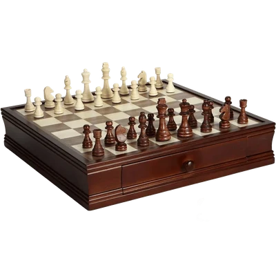 Wood Chess & Checkers Set