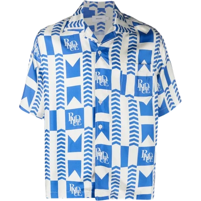 RHUDE graphic-print silk shirt