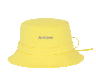 Jacquemus Le Bob Gadjo Bow Knotted Bucket Hat Yellow