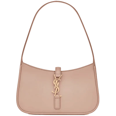 Saint Laurent Le 5 A 7 Mini Hobo Bag In Smooth Leather Rosy Sand