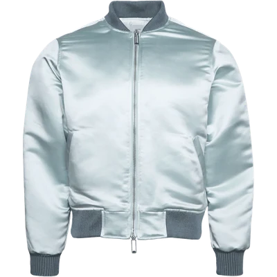 RHUDE logo-applique satin bomber jacket