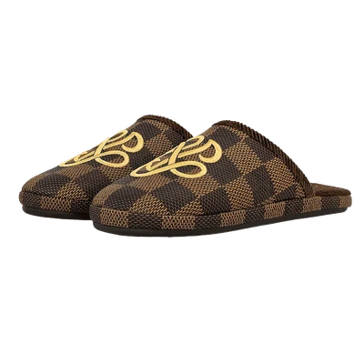 Louis Vuitton LV Palace Slipper Damier Pop Ebene