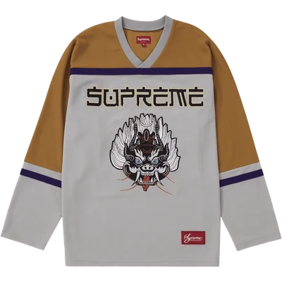 Supreme Demon Hockey Jersey Grey