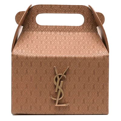 Saint Laurent debossed-monogram leather tote bag (Lunch box)