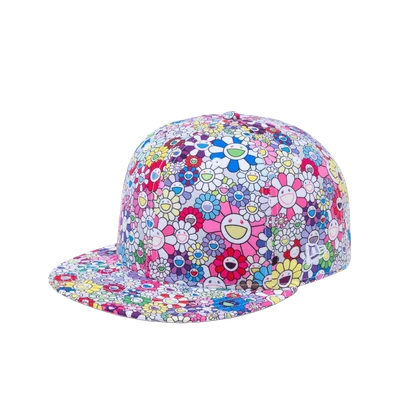 Flower Allover Print 59Fifty Fitted Hat White Rainbow