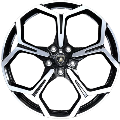 22" Lamborghini Black Machined Face Wheel