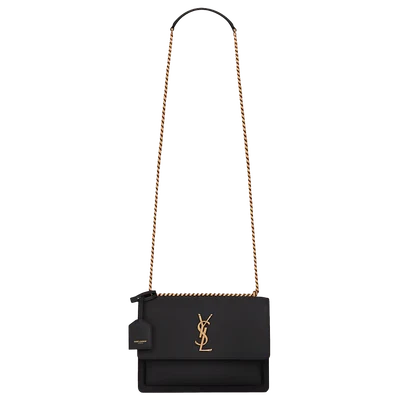 Saint Laurent Sunset Chain Bag Medium Noir