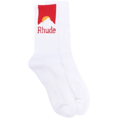 RHUDE Mountain logo intarsia-knit socks