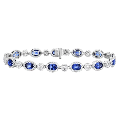 Ladies Sapphire and Diamond Bracelet 7.50 Carats Sapphires