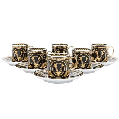 Versace set of six espresso cups