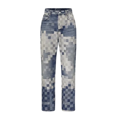 Louis Vuitton Damier Damoflage Denim Skate Pants Indigo
