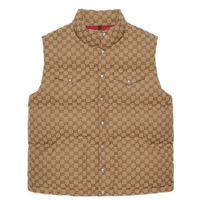 Down Vest Beige/Ebony