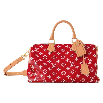 Louis Vuitton Speedy P9 Bandoulière 40 Monogram Leather Red