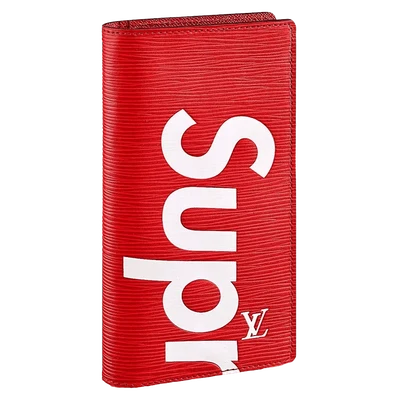 Louis Vuitton x Supreme Brazza Wallet Epi Red