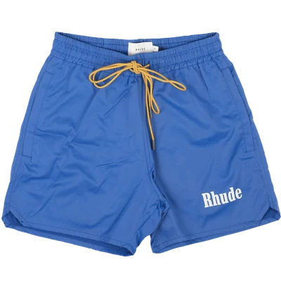 RHUDE logo-print swim shorts