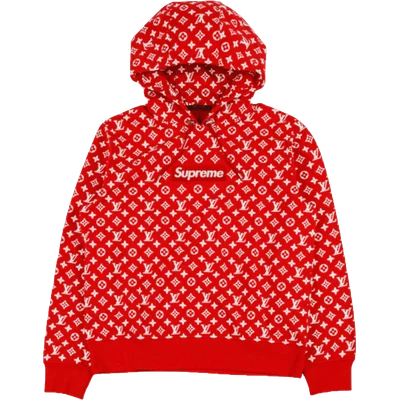Supreme x Louis Vuitton Box Logo Hooded Sweatshirt Red