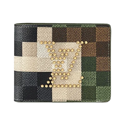 Louis Vuitton Slender Wallet Damoflage Green Damoflage Damier