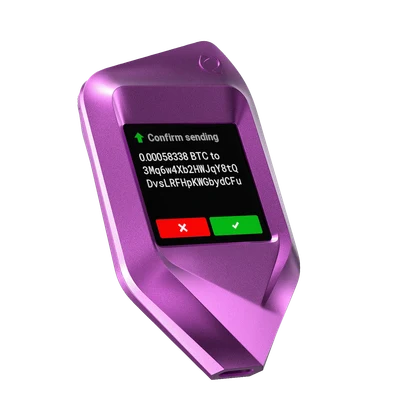 Galactic Purple Aluminium Crypto Hardware Wallet