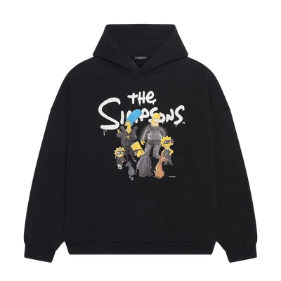 The Simpsons Wide Fit Hoodie Black