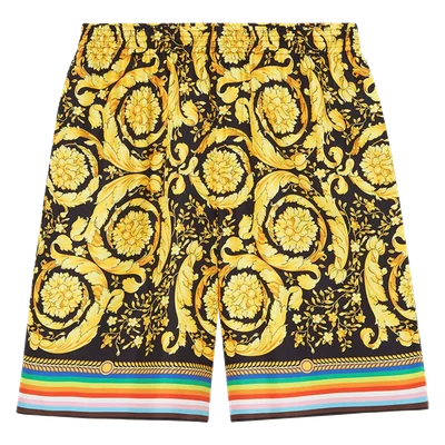 Versace Pride Barocco silk shorts