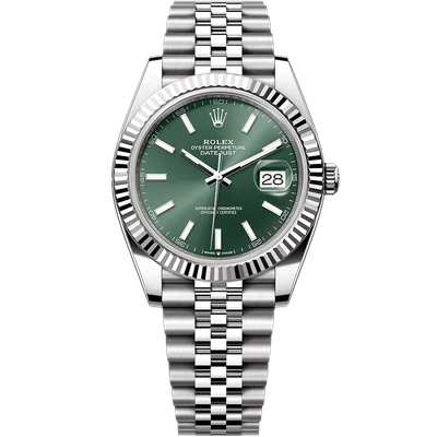 Rolex Datejust White Gold Mint Green Dial 41mm