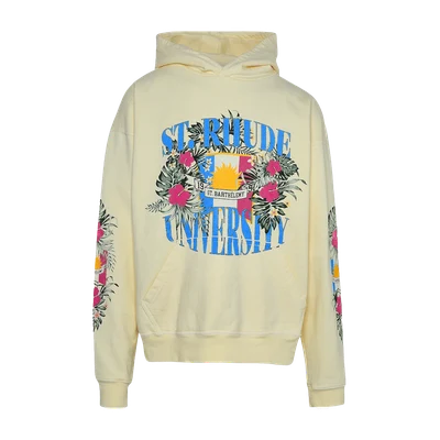 Rhude University Hoodie Cream