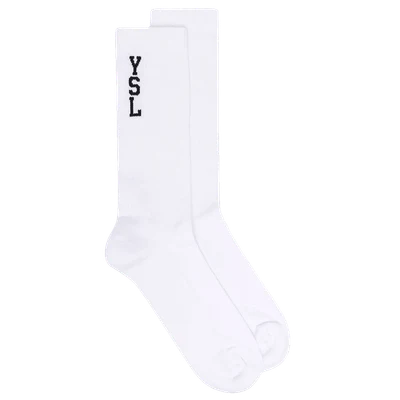 Saint Laurent Intarsia-knit logo socks