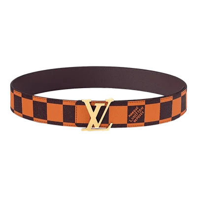Louis Vuitton LV Initiales 40mm Reversible Belt Damier Pop Orange
