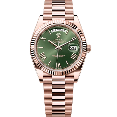 Rolex Day-Date Rose Gold Olive Dial 40mm