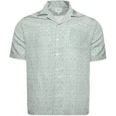 RHUDE Cravat geometric-print silk shirt