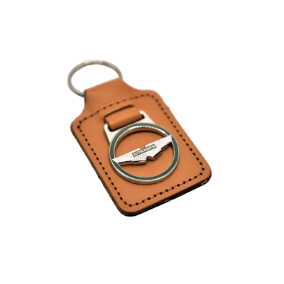 Aston Martin Leather Keyfob in Tan